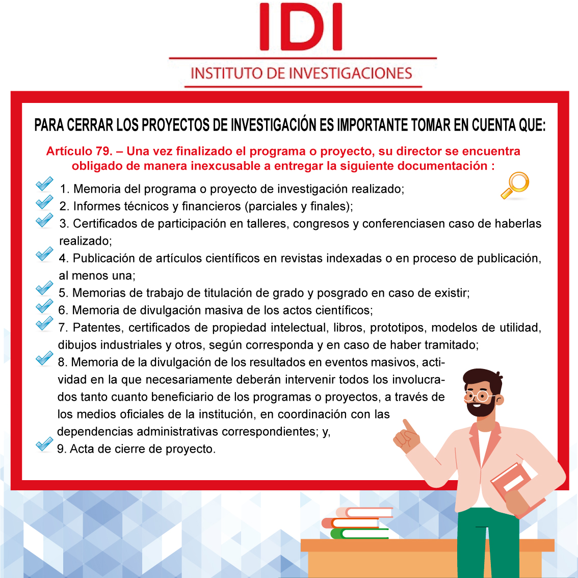  Research project closure process